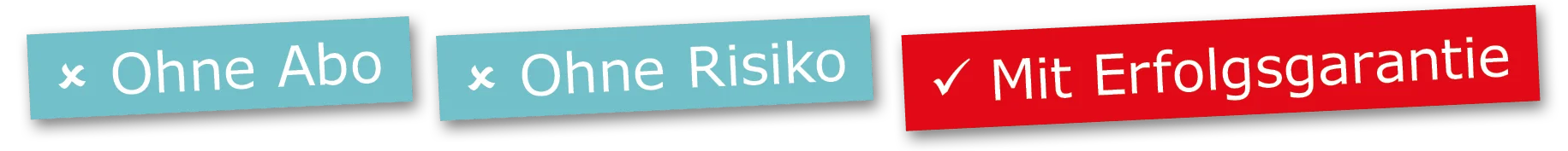 Ohne Abo, ohne Risiko, mit Erfolgsgarantie